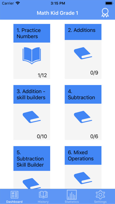 Emulate iPhone app Math Kid Grade 1 using MyAndroid