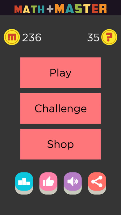 Emulate iPhone app Math Master-Brain storm using MyAndroid