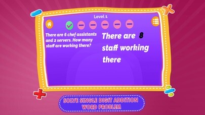 Emulate iPhone app Math Problem Solving For Kids using MyAndroid