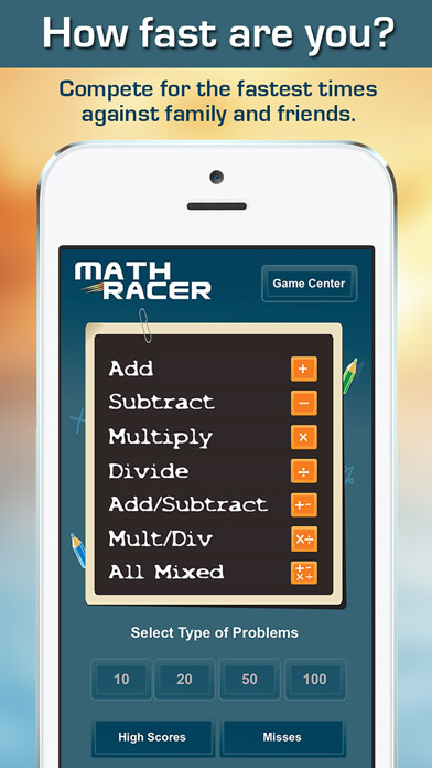 Emulate iPhone app Math Racer Deluxe using MyAndroid Emulate iPhone app Math Racer Deluxe using MyAndroid