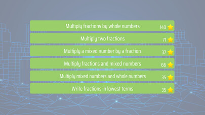 Emulate iPhone app MathShot Multiplying Fractions using MyAndroid