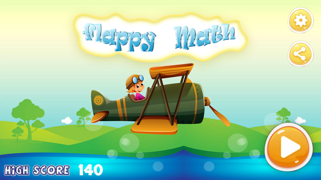 Run android online APK Maths Numbers Letters For Kids  - Flappy Math from MyAndroid or emulate Maths Numbers Letters For Kids  - Flappy Math using MyAndroid