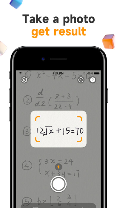 Emulate iPhone app Math Solver-Take Photo & Solve using MyAndroid Emulate iPhone app Math Solver-Take Photo & Solve using MyAndroid