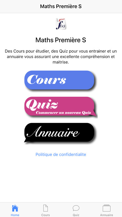 Emulate iPhone app Maths Première S using MyAndroid Emulate iPhone app Maths Première S using MyAndroid