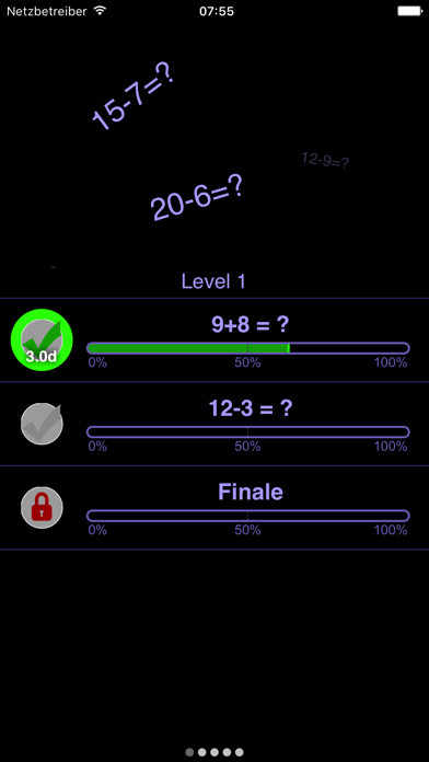 Emulate iPhone app Math Sprinter (Kids) using MyAndroid