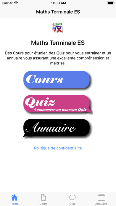 Emulate iPhone app Maths Terminale ES using MyAndroid Emulate iPhone app Maths Terminale ES using MyAndroid