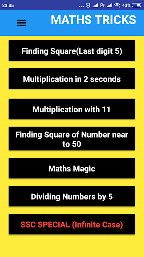 Run android online APK Maths Tricks and Magics(SSC SPECIAL) from MyAndroid or emulate Maths Tricks and Magics(SSC SPECIAL) using MyAndroid Run android online APK Maths Tricks and Magics(SSC SPECIAL) from MyAndroid or emulate Maths Tricks and Magics(SSC SPECIAL) using MyAndroid