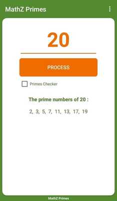 Emulate Android APK MathZ Prime Numbers  Checker