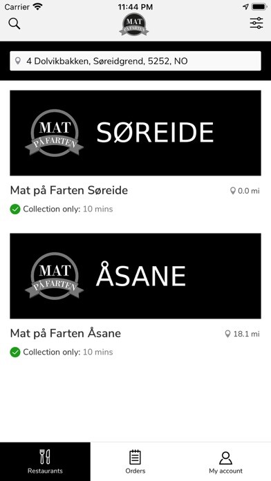 Emulate iPhone app Mat på Farten using MyAndroid