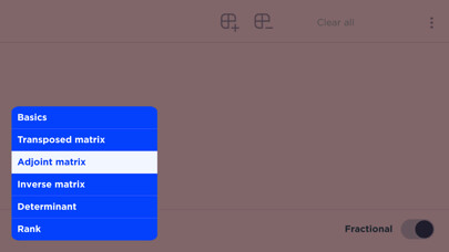 Emulate iPhone app Matrix math calculator using MyAndroid