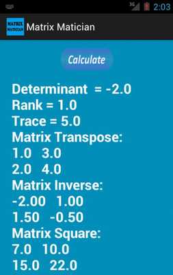 Emulate Android APK Matrix Matician Calculator Emulate Android APK Matrix Matician Calculator