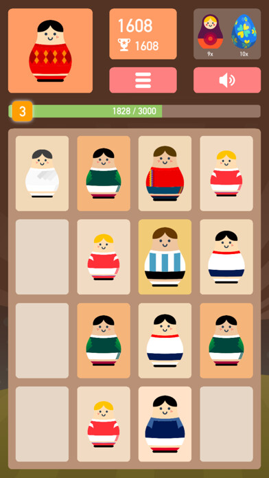 Emulate iPhone app Matryoshka Puzzle Game using MyAndroid