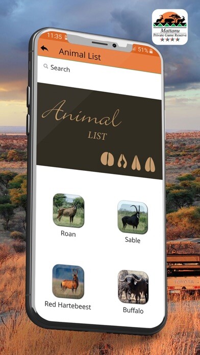 Emulate iPhone app Mattanu Private Game Reserve using MyAndroid