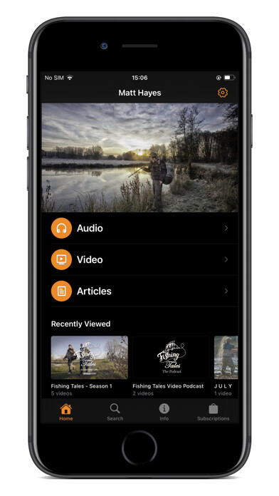 Emulate iPhone app Matt Hayes TV using MyAndroid