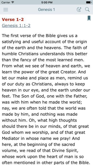 Emulate iPhone app Matthew Henry Bible Commentary - Concise Version using MyAndroid