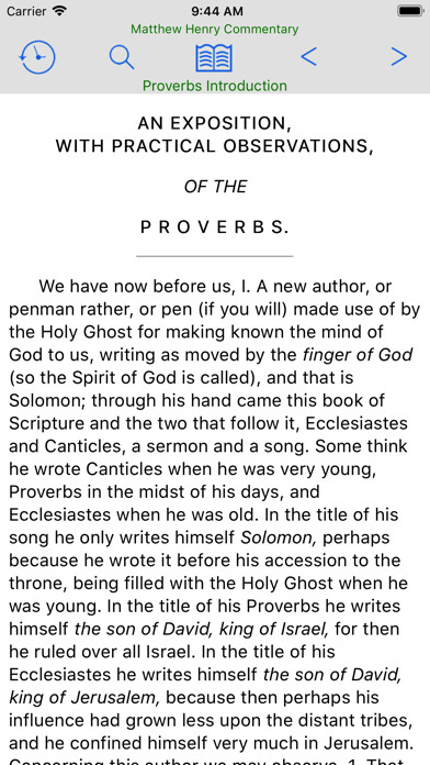 Emulate iPhone app Matthew Henry Commentary using MyAndroid