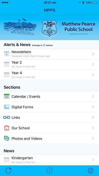 Emulate iPhone app Matthew Pearce Public School using MyAndroid