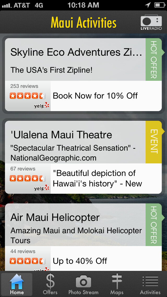 Emulate iPhone app Maui Activities using MyAndroid