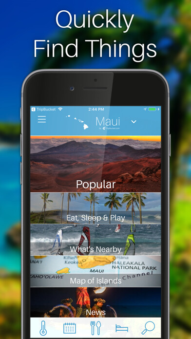 Emulate iPhone app Maui Travel by TripBucket using MyAndroid Emulate iPhone app Maui Travel by TripBucket using MyAndroid