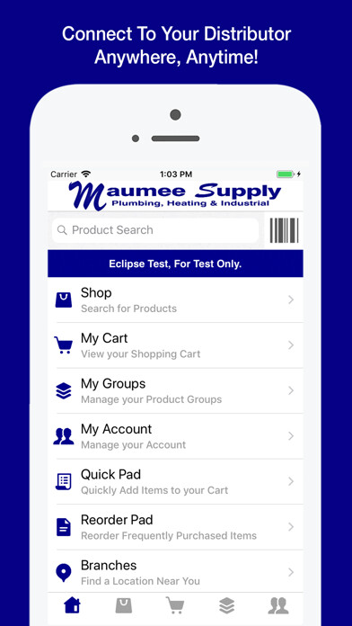 Emulate iPhone app Maumee Supply OE Touch using MyAndroid Emulate iPhone app Maumee Supply OE Touch using MyAndroid