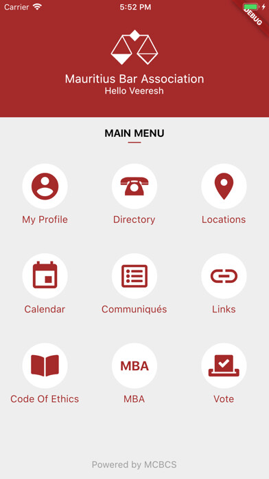 Emulate iPhone app Mauritius Bar Association using MyAndroid Emulate iPhone app Mauritius Bar Association using MyAndroid
