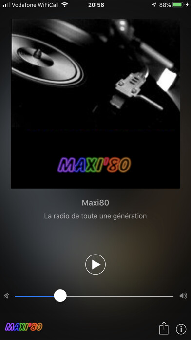Emulate iPhone app Maxi80 using MyAndroid