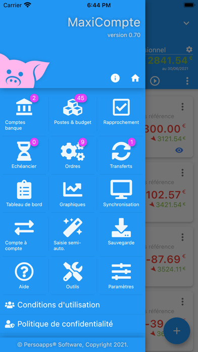 Emulate iPhone app MaxiCompte: Budget familial using MyAndroid Emulate iPhone app MaxiCompte: Budget familial using MyAndroid