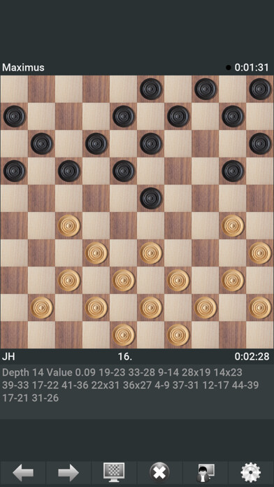 Emulate iPhone app Maximus Draughts using MyAndroid