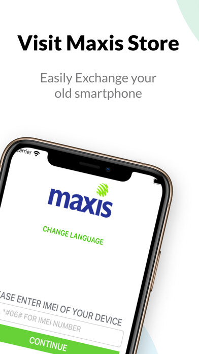 Emulate iPhone app Maxis Trade In using MyAndroid