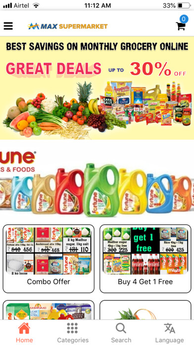 Emulate iPhone app Max Supermarket using MyAndroid