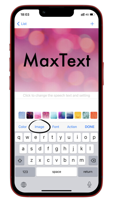 Emulate iPhone app MaxText - full-screen / speech using MyAndroid Emulate iPhone app MaxText - full-screen / speech using MyAndroid