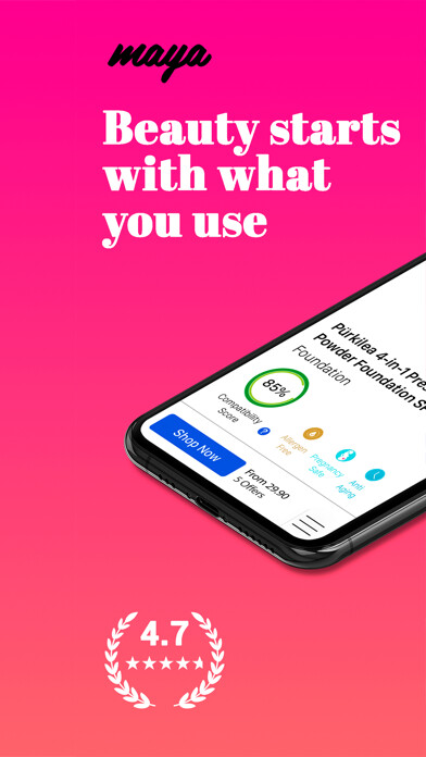 Emulate iPhone app Maya - My Beauty Assistant using MyAndroid
