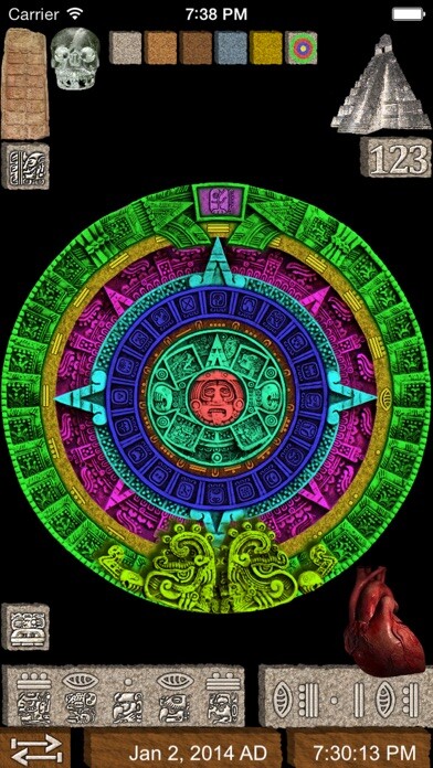 Emulate iPhone app Maya Stone Calendar using MyAndroid