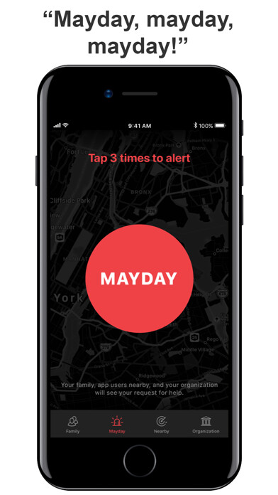 Emulate iPhone app Mayday Safety using MyAndroid