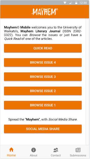 Run android online APK Mayhem Literary Journal from MyAndroid or emulate Mayhem Literary Journal using MyAndroid Run android online APK Mayhem Literary Journal from MyAndroid or emulate Mayhem Literary Journal using MyAndroid