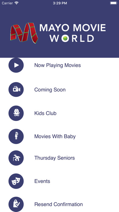 Emulate iPhone app Mayo Movie World using MyAndroid