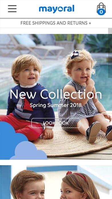 Emulate iPhone app Mayoral - Kids Clothing using MyAndroid