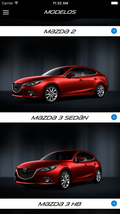 Emulate iPhone app Mazda Galerías using MyAndroid