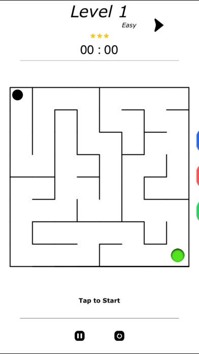 Emulate iPhone app Maze Buster Labyrinth Lite using MyAndroid