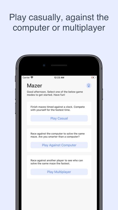Emulate iPhone app Mazer: Classic Maze Game using MyAndroid