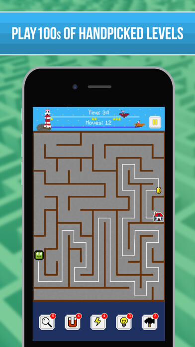 Emulate iPhone app Maze: Retro using MyAndroid