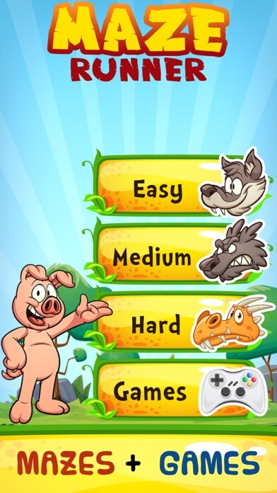Emulate iPhone app Mazes for kids - puzzle games using MyAndroid