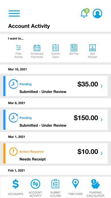 Emulate iPhone app MBH Spending Account using MyAndroid