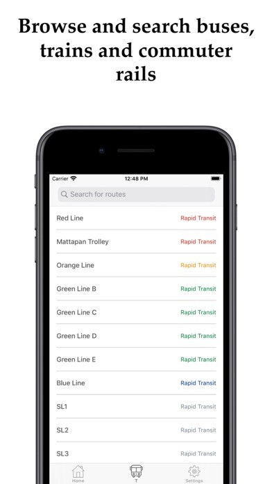 Emulate iPhone app MBTA Transit using MyAndroid