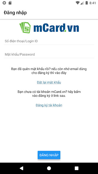 Emulate iPhone app mCard.vn using MyAndroid Emulate iPhone app mCard.vn using MyAndroid