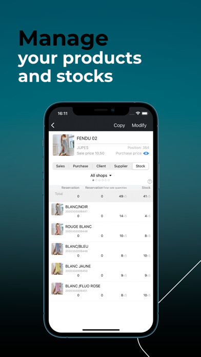 Emulate iPhone app MC Boss - Stock management using MyAndroid