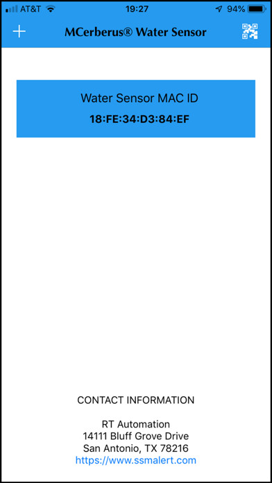 Emulate iPhone app MCerberus® Water Detection using MyAndroid