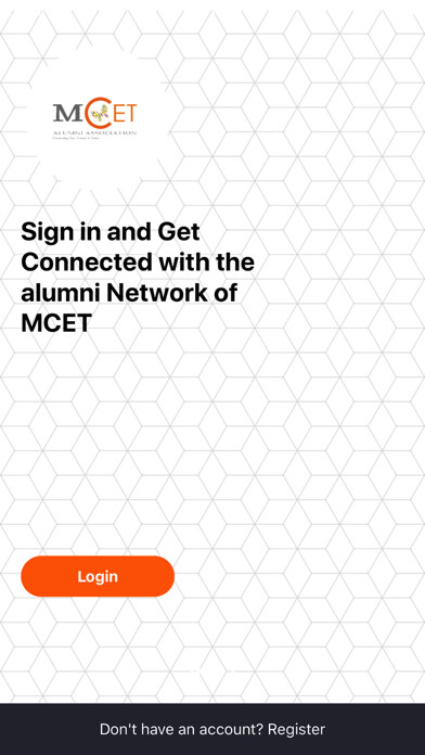 Emulate iPhone app MCET Alumni Association using MyAndroid