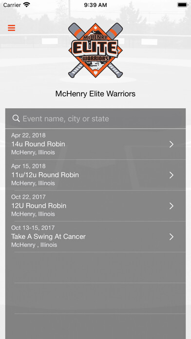 Emulate iPhone app McHenry Elite Warriors using MyAndroid