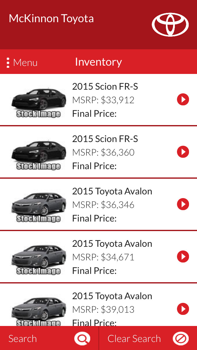 Emulate iPhone app McKinnon Toyota Scion using MyAndroid Emulate iPhone app McKinnon Toyota Scion using MyAndroid